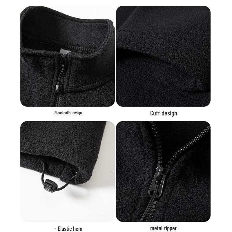 ROMON Men's Stand-Collar Fleece Jacket