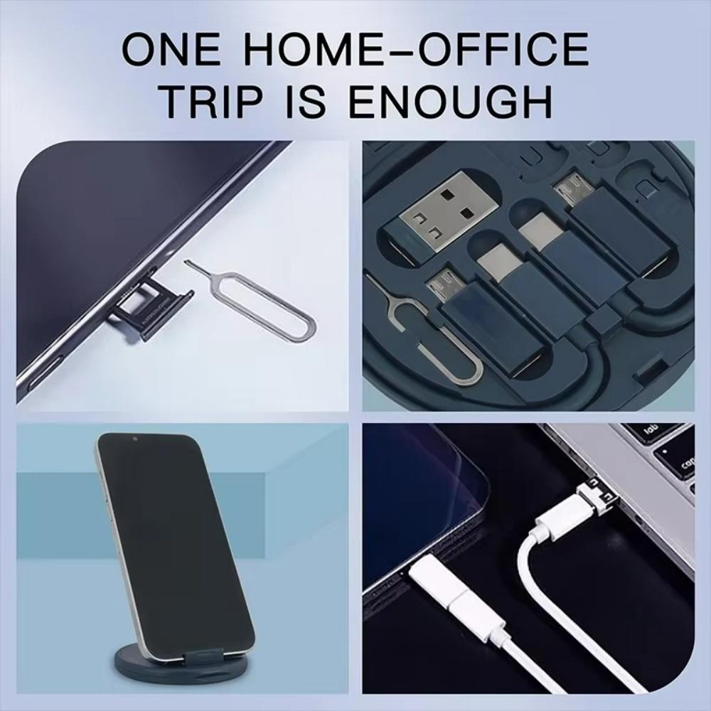 Multi USB Type C to C 60W Charging Adapter Cable Kit USB C to Lighting Conversion Set USB A & Type C to Micro/Lighting/Type C