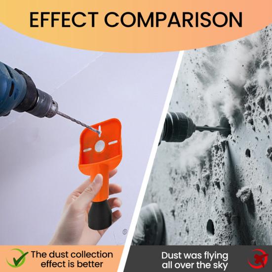 Portable Drill Dust Collector with Ergonomic Long Handle Electric Drill Dust Collecting Bowl Household