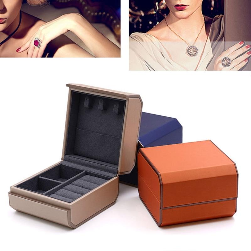 Mini Jewelry Organizer Durable Storage Box for Women Travel Display Holder Portable Necklace Travel Organizer for Women