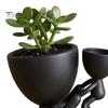 Cute Desktop Landscape Planter 3D Printed Mother Child Embracing Planter, Modern Minimalist Dual Succulents Multi Functional Storage Holder