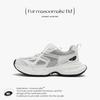 2025 new heightened silver Mazooism Internet celebrity spring super fire dad shoes women's fried street platform casual sports shoes