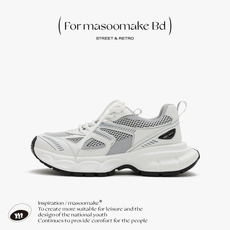 2025 new heightened silver Mazooism Internet celebrity spring super fire dad shoes women's fried street platform casual sports shoes
