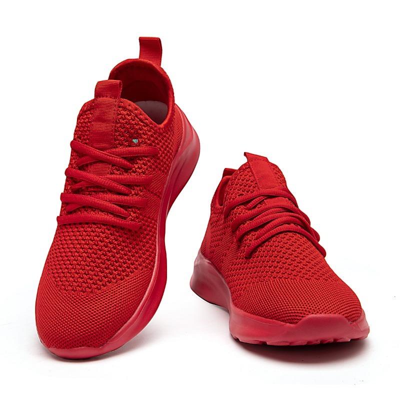 Damyuan Lightweight Men Running Sneakers Walking Red Casual Non-slip Sprots Trainer Comfortable Running Shoes Zapatillas Hombre