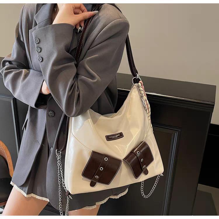 Small Fresh Tote Bag Women s Fashionable High-end All-match Shoulder Large Capacity Commuting 31x9x30 single package