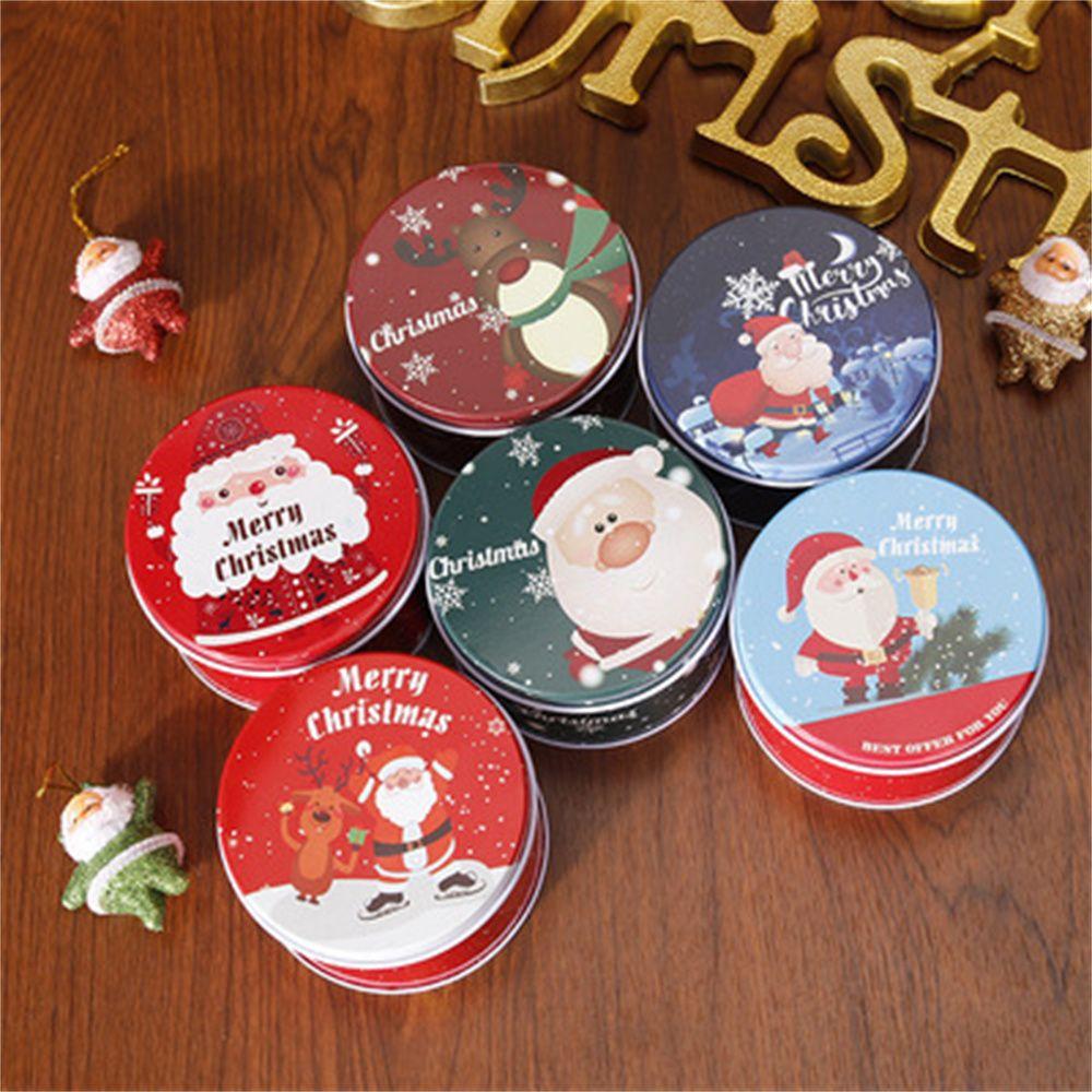 Supplies Candy With Lids Cookie Box Christmas Tin Gift Box Storage Containers Tinplate Gift Boxes