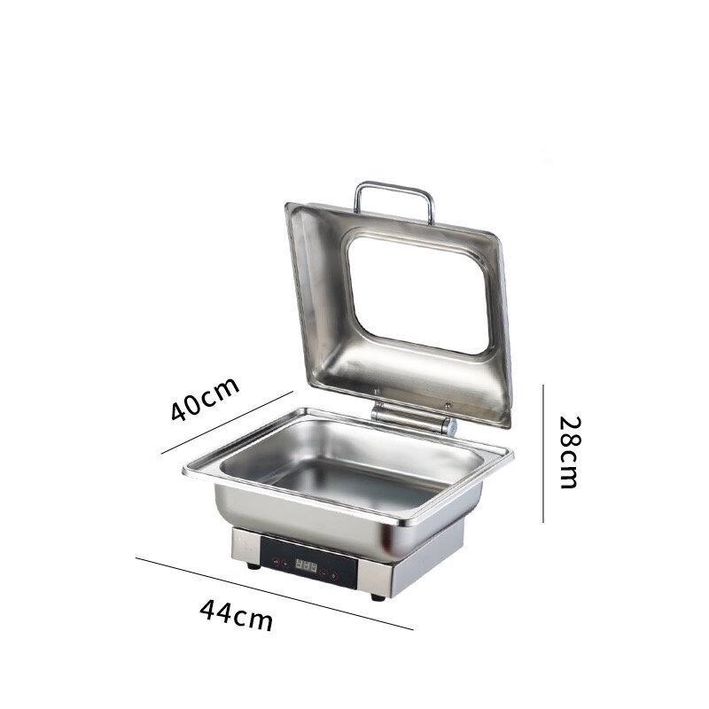 ZISIZ Электрический квадратный подогреватель для еды 6 л для фуршета