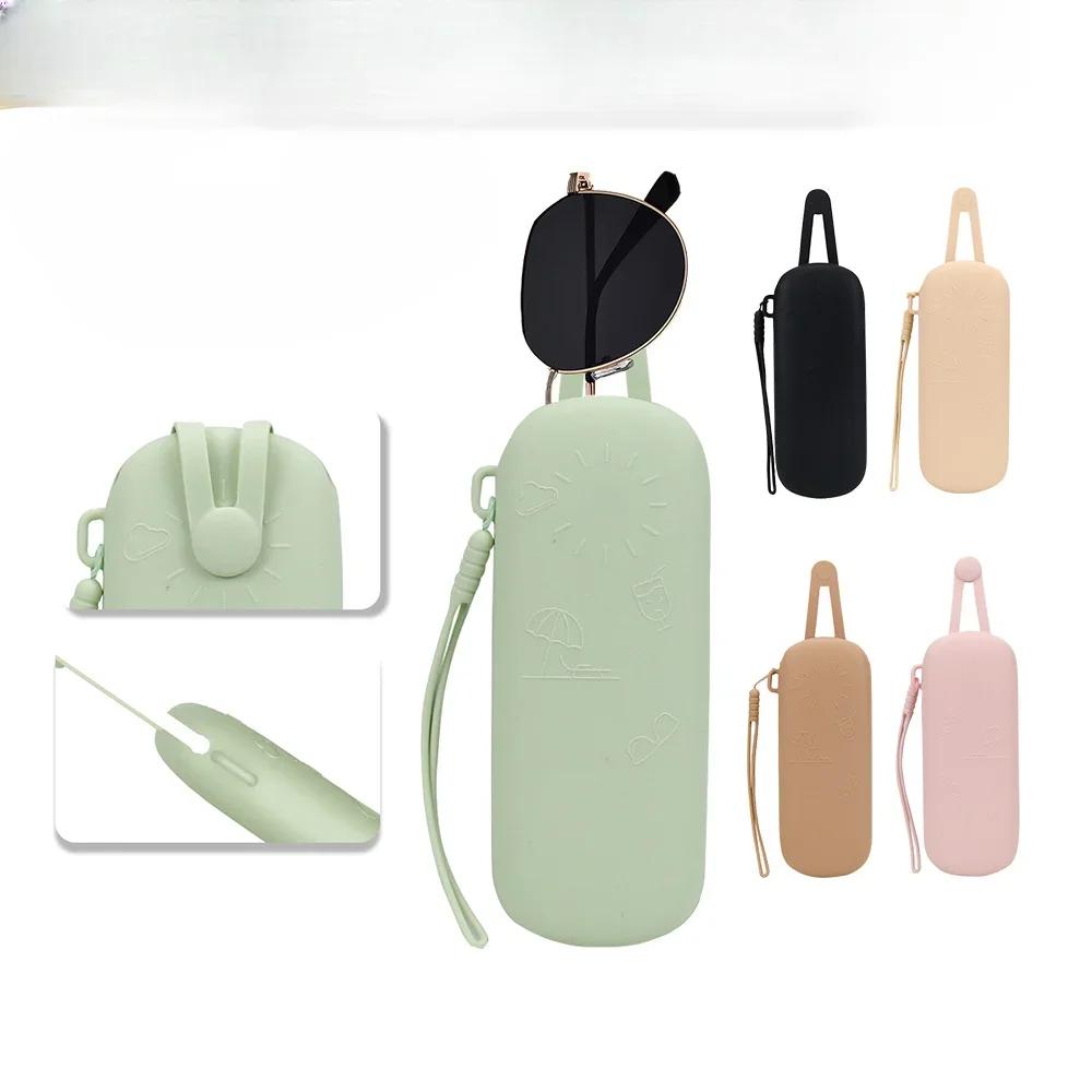 Solid Glasses Silicone Anti-scratch Bag Sunglasses Soft Case Eyeglasses Holder Simple Magnetic Color Waterproof Travel