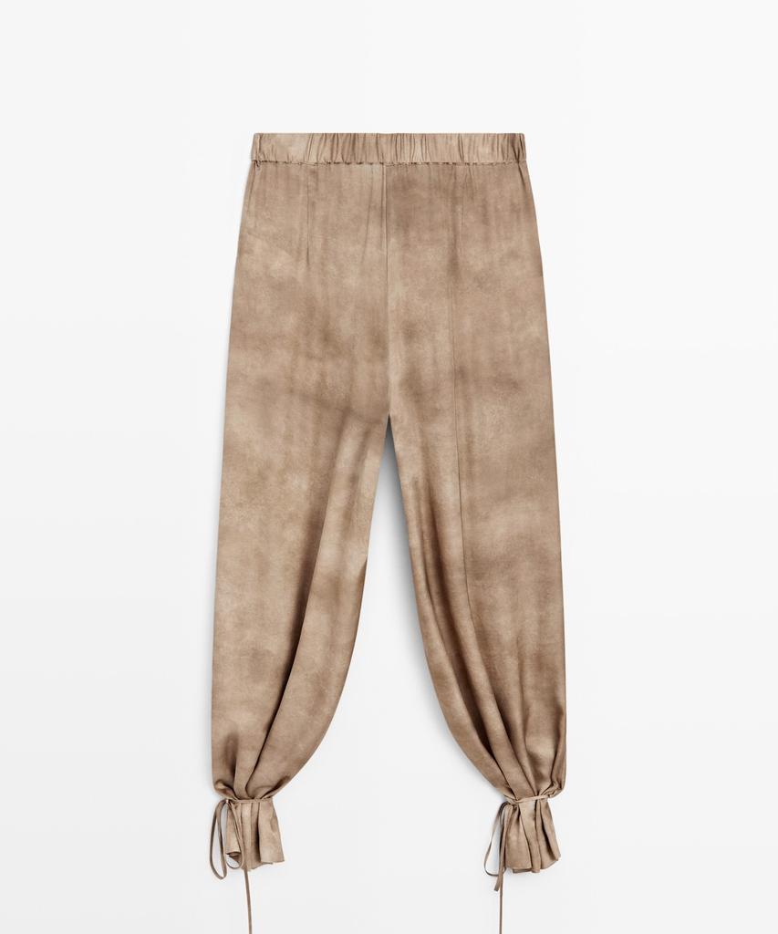 Masimodutti Tie Hemline Fluid Pants