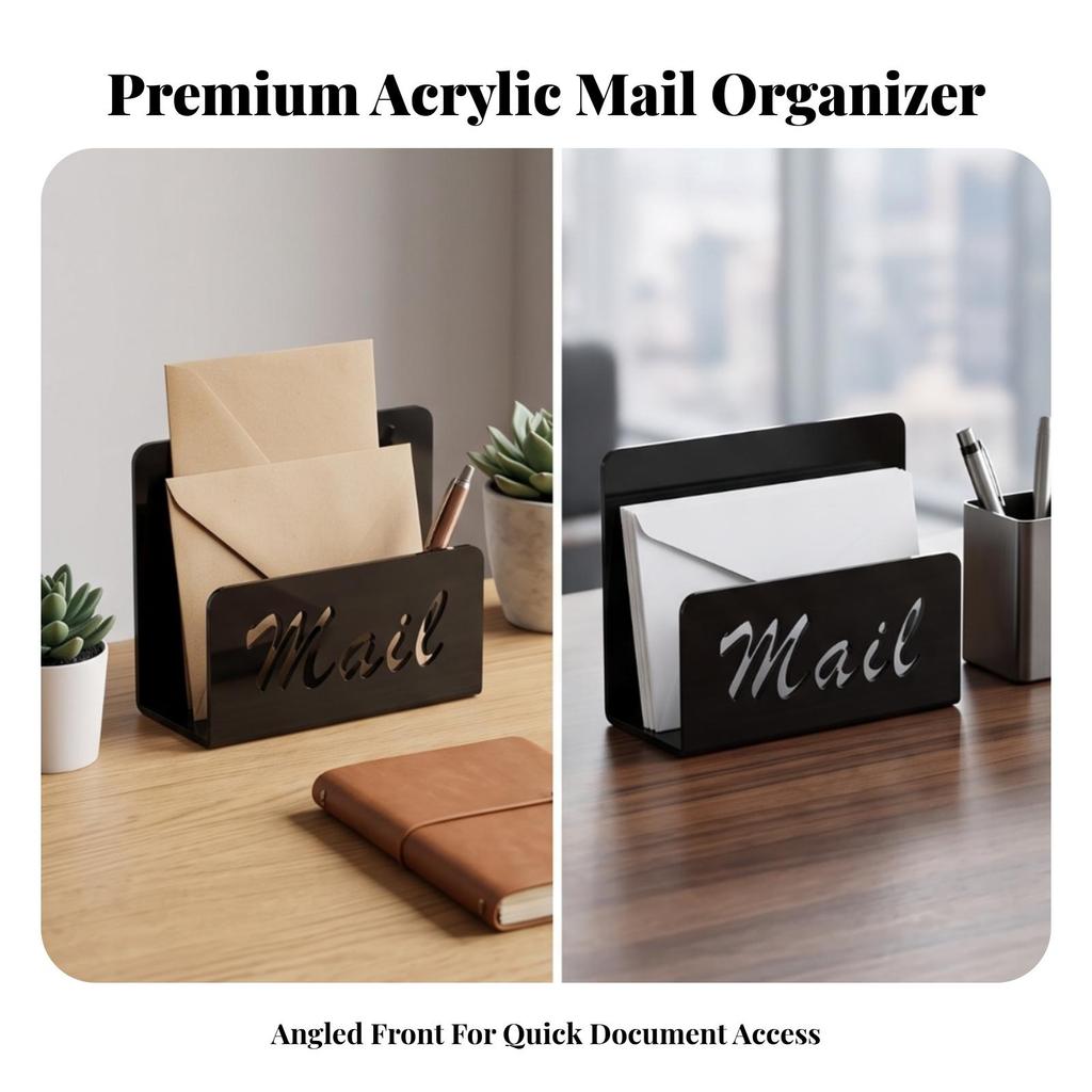 Desktop Mail Organizer Compact Envelope Holder Space-Saving for Study Table