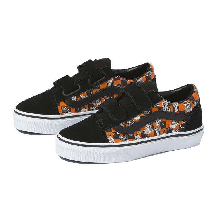 Vans Old Skool Canvas Low Top Skate Shoes Kids Sneakers Black Yellow VN0A4BUV2K7