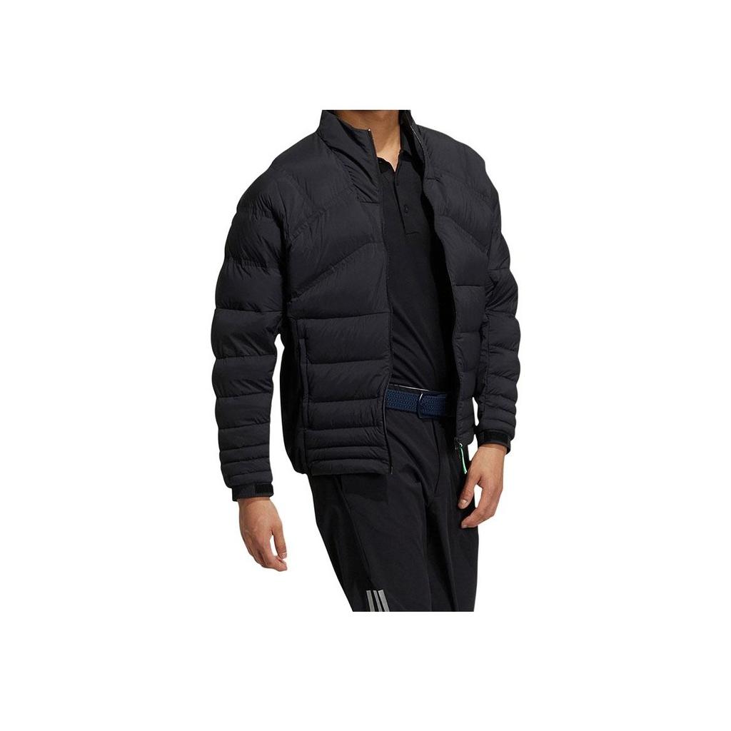 Adidas Solid Color Stand Collar Warm Zipper Casual Sports Down Jacket Men Jacket Black GT3417