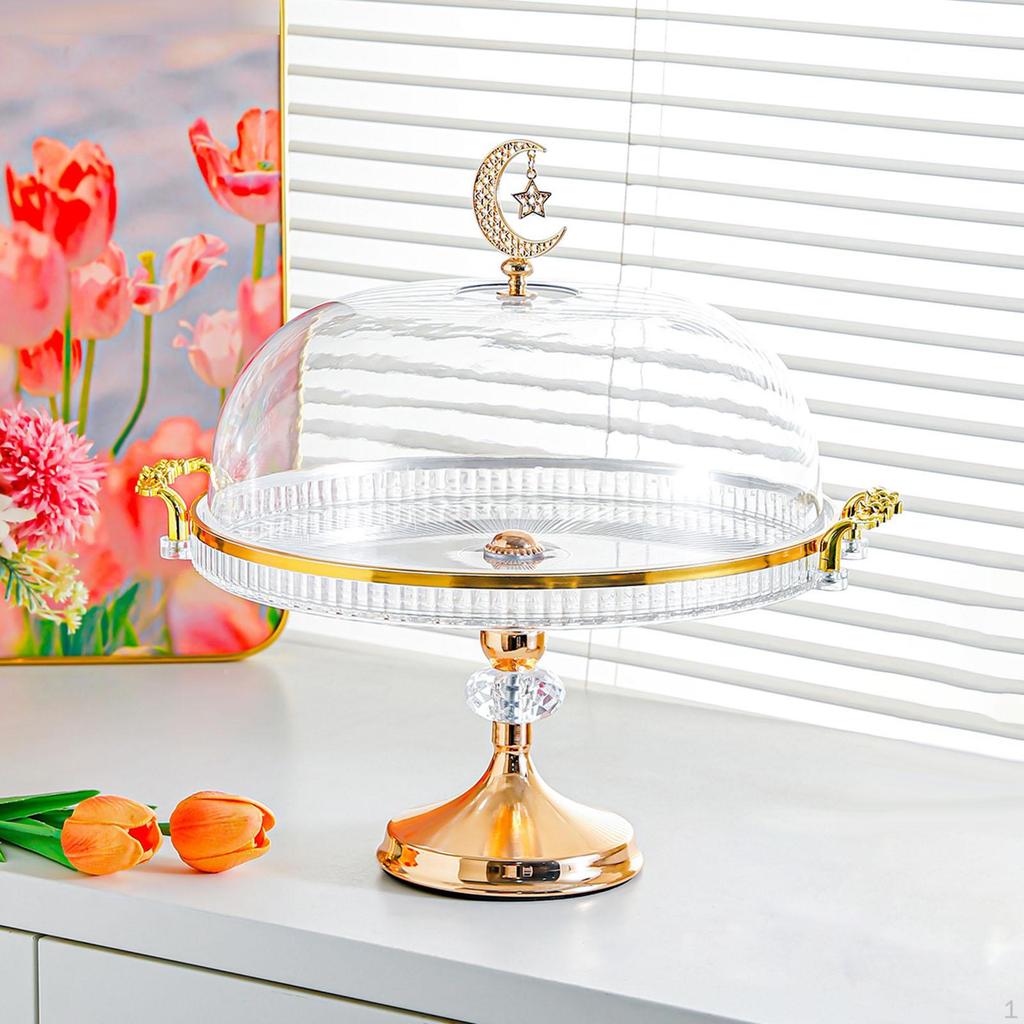 Cake Display Case with Lid, Dustproof, Versatile, for Kitchen And Restaurant.