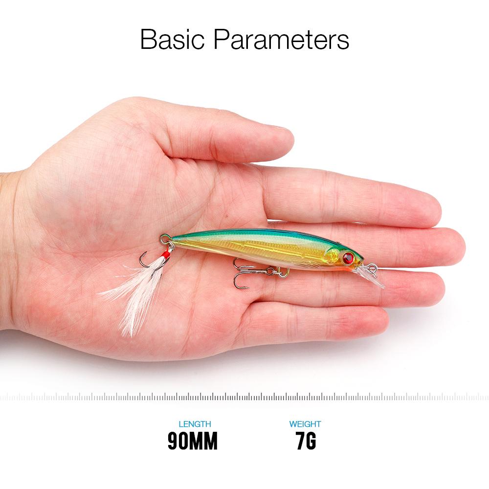 Trout Minnow Bait For Pike Fishing 7g 90mm Floating Crankbaits Fishing Lure Hard Artificial Bait Fish Tackle Wobbler