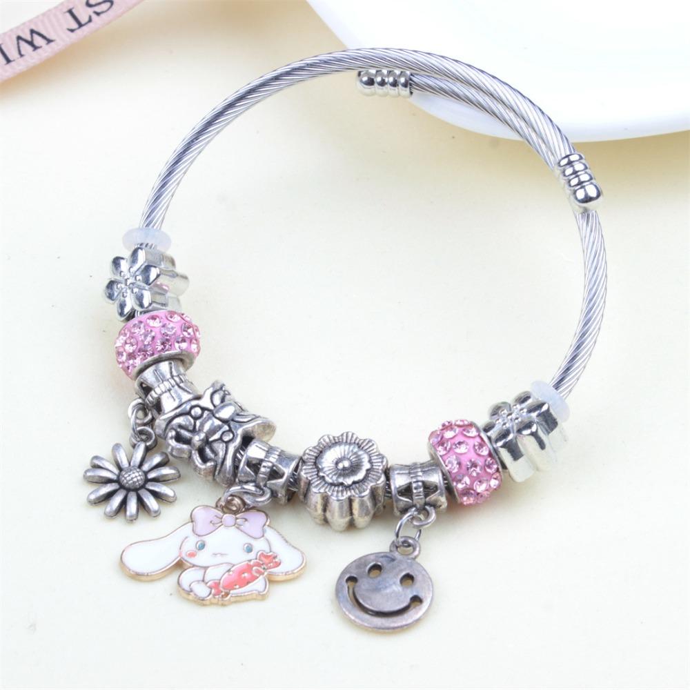 Beaded Bracelet Bangle Multi Element Stainless Steel Copper Alloy Open Spring Snake Bone Chain