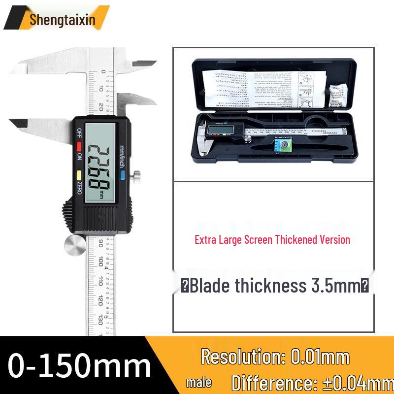 Shengtai Xin Digital Vernier Caliper High Precision Stainless Steel Gauge for Jewelry and Cultural Playthings Standard Model