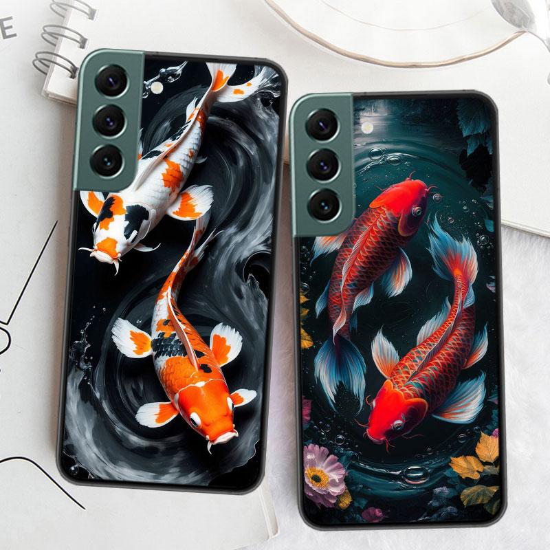 Majestic Koi Fish Phone Case For Samsung Galaxy S22 S25 Ultra S21 S10 Plus S26 Edge S20 S23 S24 FE Cover Silicone Soft TPU C