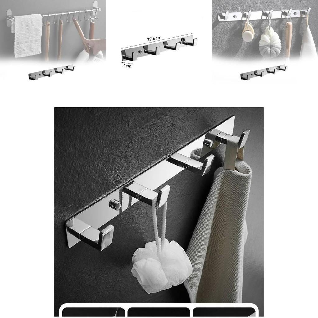 Schlankes Bohrloses Edelstahl-Haken-Set zum Starken Halten von Kleidung in Kreativen Räumen
