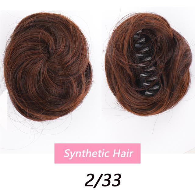 LUPU Synthetic Hair Bun Claw On Chignon Scrunchy Hairpieces PonyTail Chignon For Women Hair Extensions High Temperture Fiber