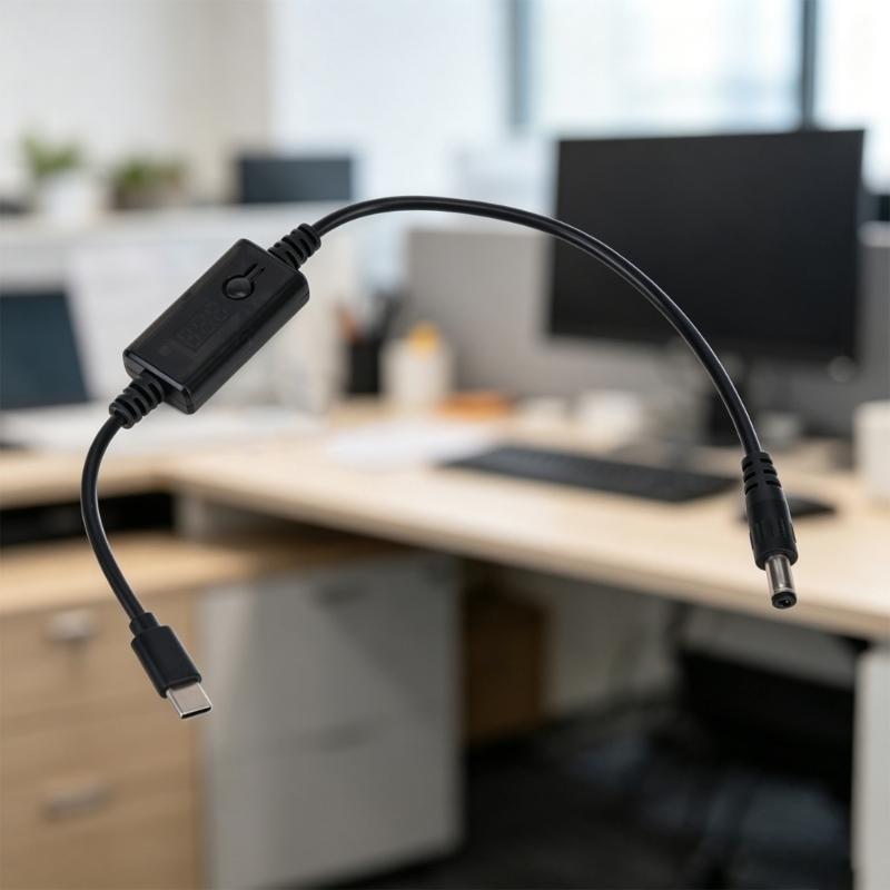 USB C PD Triggering Cable 5.5x2.5mm 65W Multifunctional Power Cord With Digital Display For LED Speaker