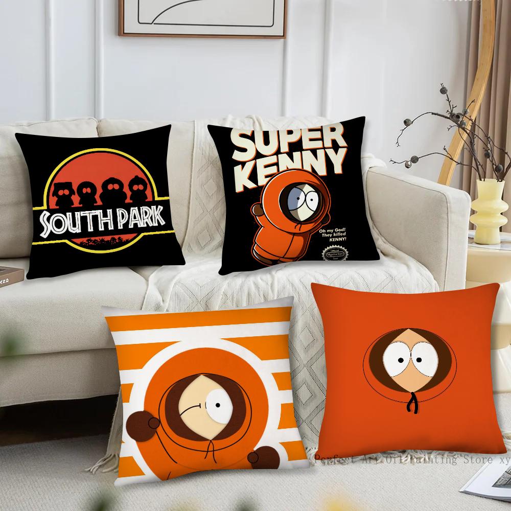 Animated Movie S-South Park Pillow Case Square Pillow Bedroom Sofa Leisure Comfort Cushion Car Living Room Home Decoration 40X40