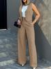 Men's New Fashion Suit Vest Cardigan Wide Leg Pants Casual Set