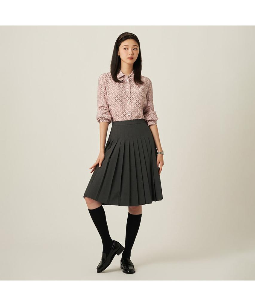 Binpolleidiseu Pleated Skirt Ash (Bf5927C514)