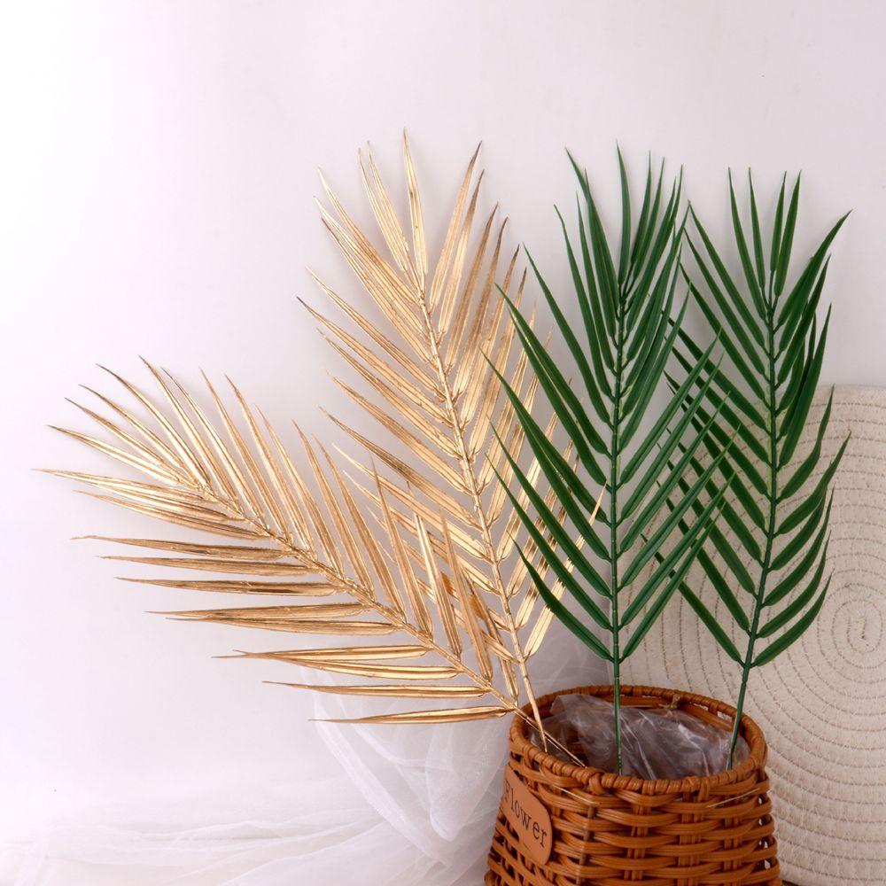 1/5pcs Artificial Plant Areca Palm Palm Leaf Home Garden Bonsai Christmas Wedding Bridal Bouquet Outdoor Wall Decoration DIY Box
