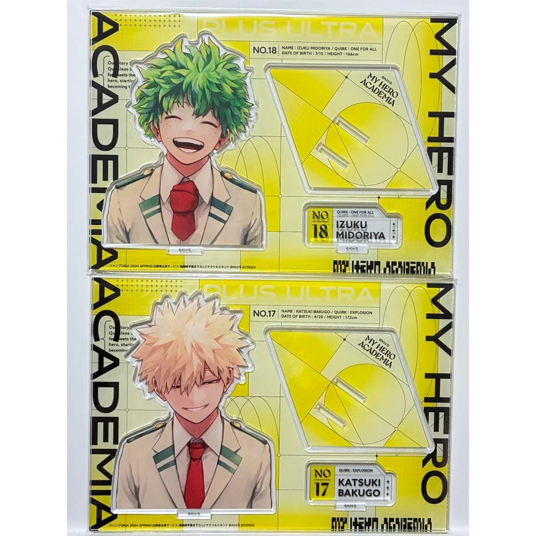 Used My Hero Academia Acrylic Stand Izuku Midoriya Katsuki Bakugou