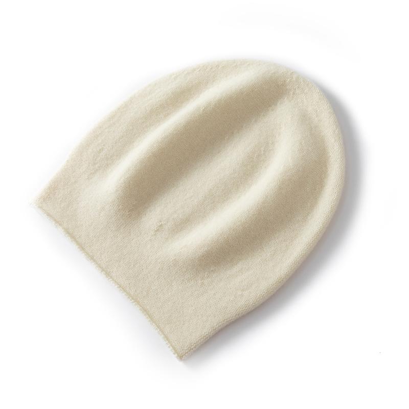 Women's Cashmere Hat Qinghe Cashmere 30% Cashmere 70% Wool Women's Autumn and Winter Cashmere Headscarf Soft and Warm