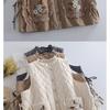 Autumn Winter Sleeveless Lace Casual  Women's Down Cotton Vest Coat Advanced Korean Version Ladies Waistcoat Jacket
