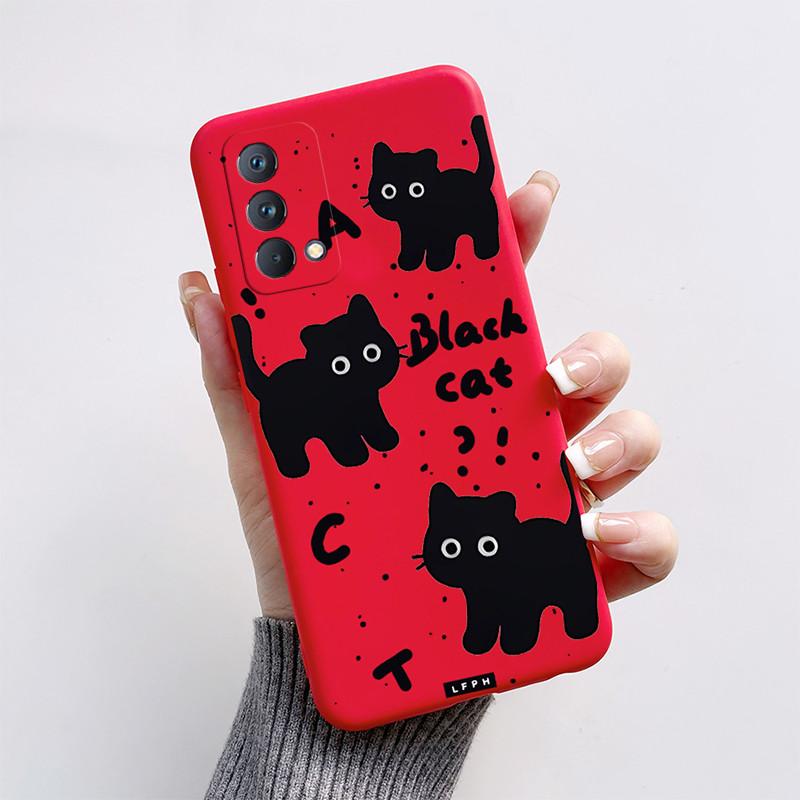 Soft TPU Case For Realme GT Master Edition Cover Cute Cartoon Funny Cat Bumper Capa Coque For OPPO Realme Q3 Pro Carnival Fundas