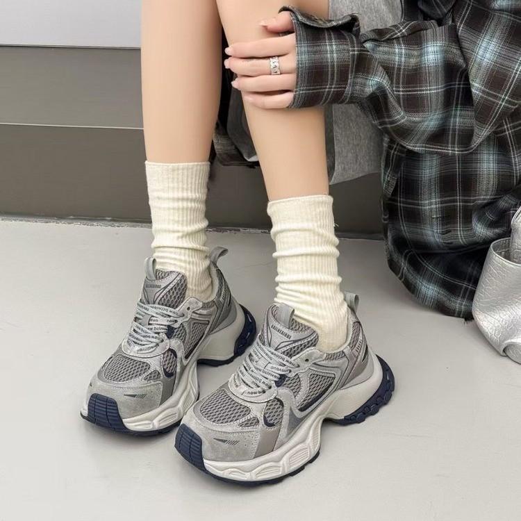 Daddy Shoes Girl 2025 New Autumn Leather Thick-soled Ultra-light Soft-soled Fashion Casual Sports Shoes Ins Trendy Shoes