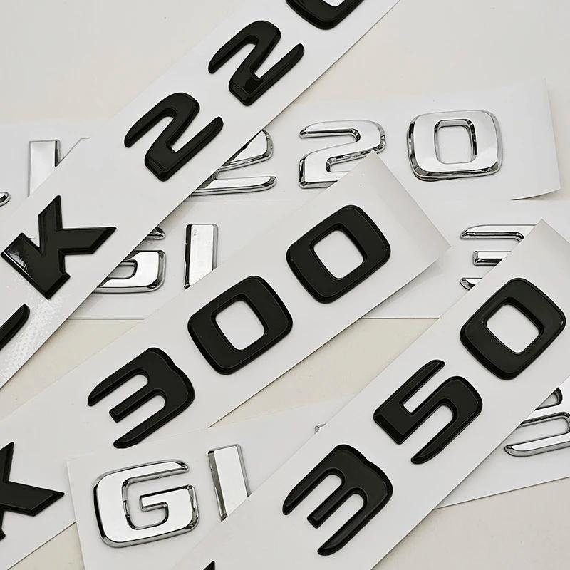 ABS Car Sticker Logo GLK220 GLK300 GLK350 Rear Trunk Letters Badge Emblem For Mercedes Benz GLK Series GLK220 GLK300 GLK350