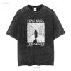 Vintage 1991 Franz Kafka Prague Art T Shirt Size XL Black vintage Washed streetwear Comfortable Slightly fashion Casual