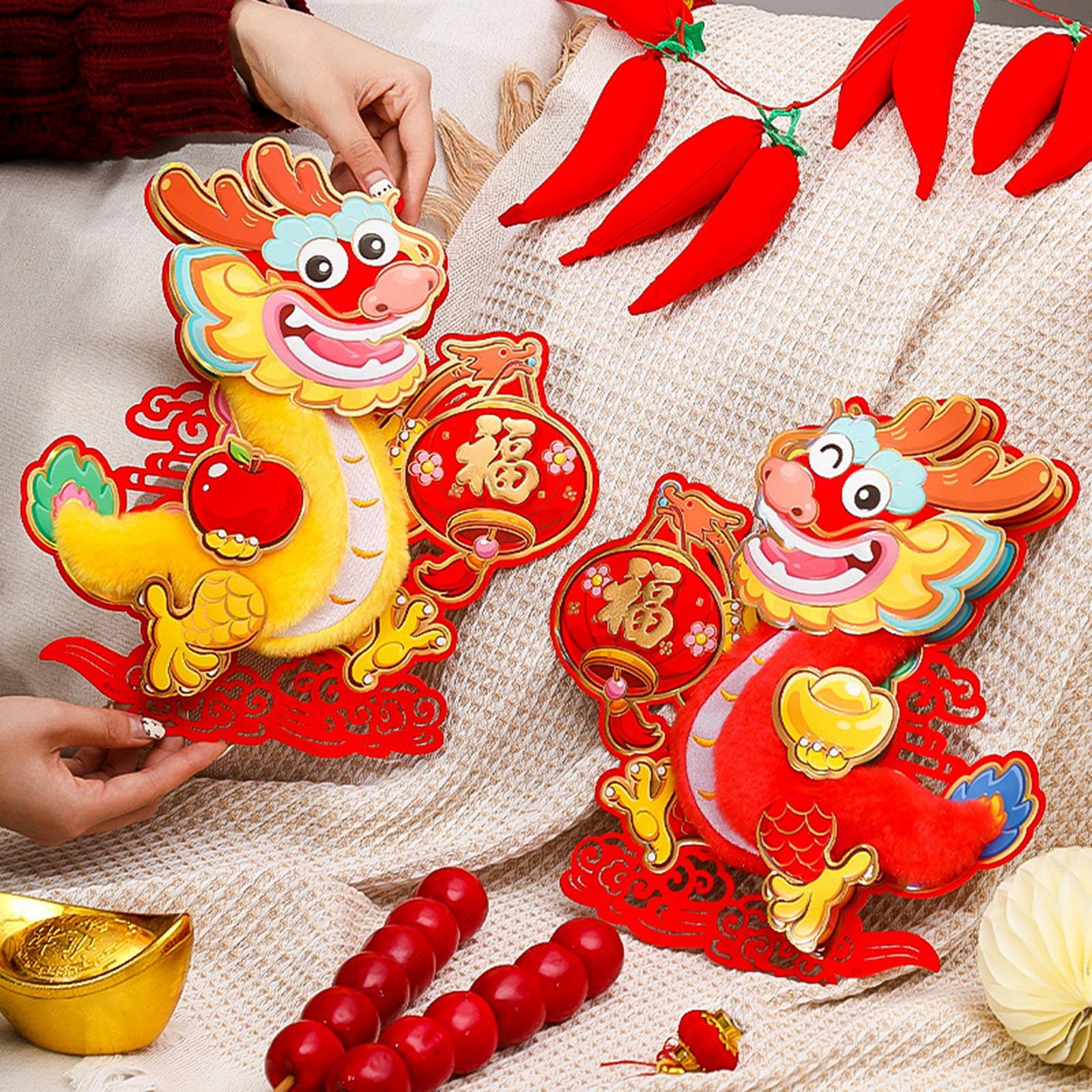 

Year Door Stickers Decorative Chinese Dragon Wall Photo Props