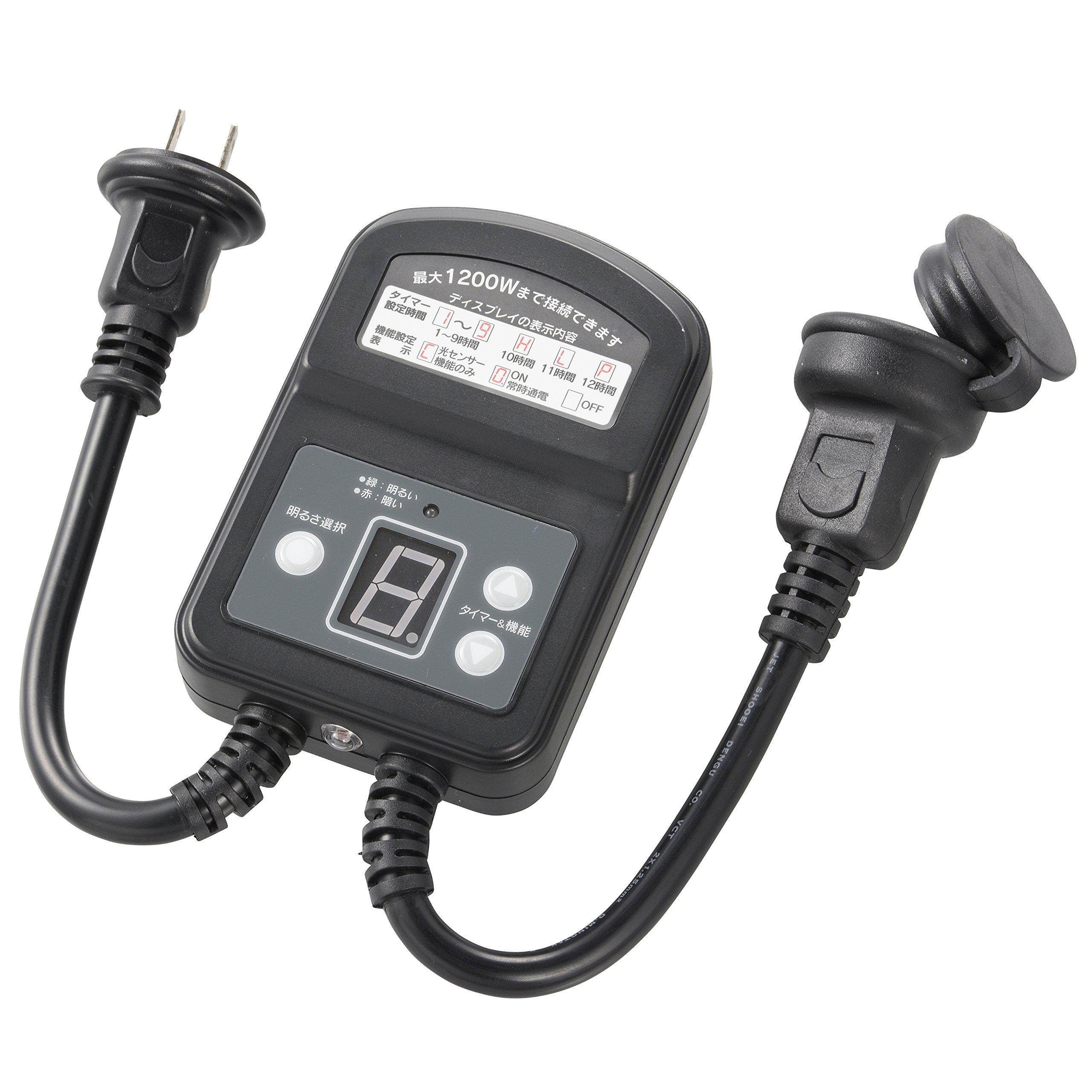 

Ohm Electric Light Sensor Timer Rainproof Outlet S-OCDSTM12A-02