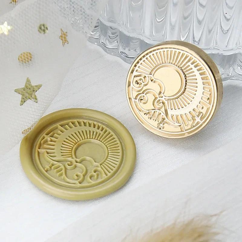 Wax Seal Stamp Moon Stars Vintage Sealing Stamp Head For Cards Craft Envelopes Wedding Wax Lacquer for Seals Scrapbooking
