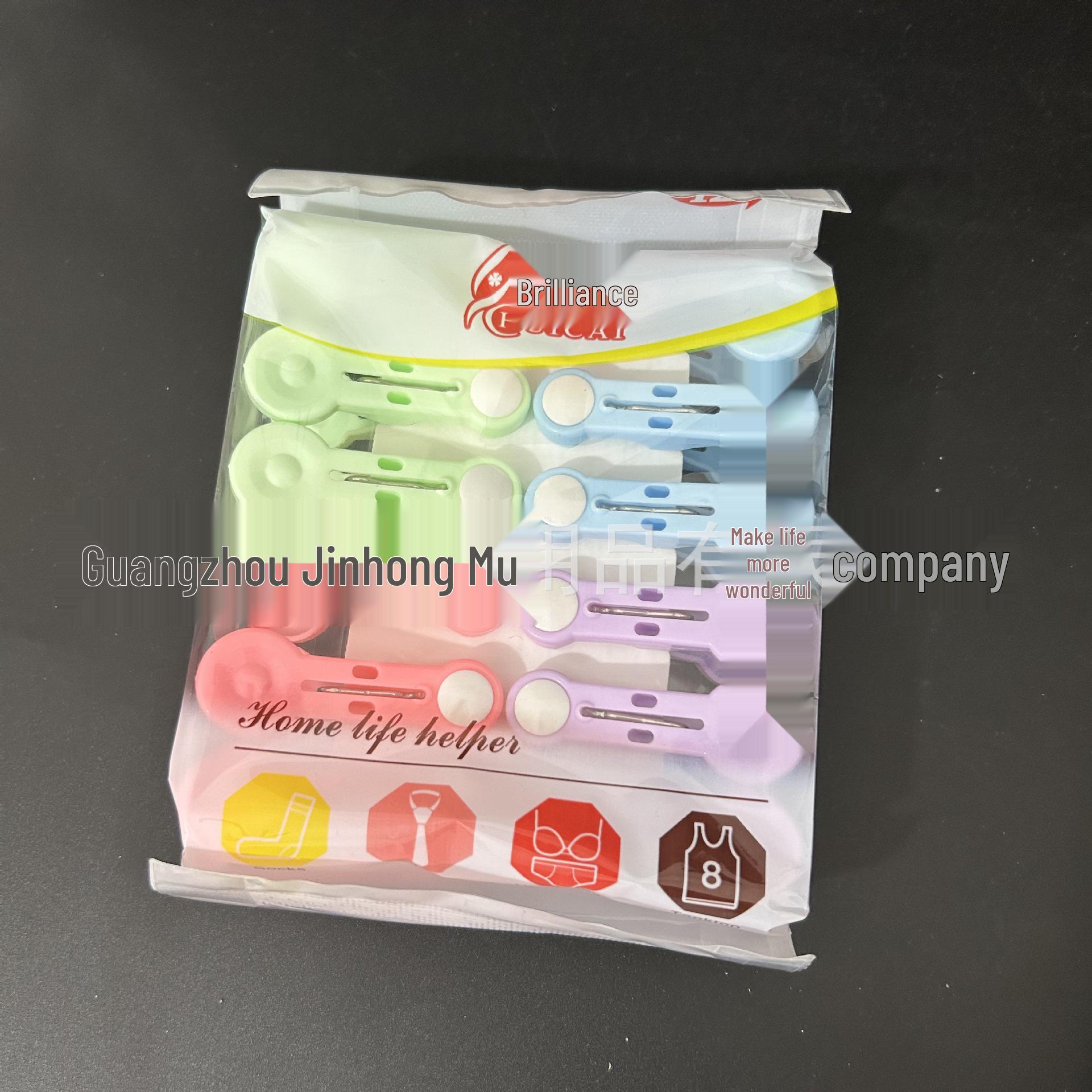 Bright Thick Plastic Windproof Clothes Pegs - Multi-functional Storage Drying Clips 12 Small Clips