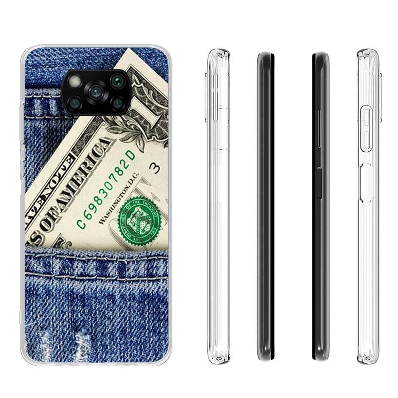 Banknote Dollar Cash Money Cover Phone Case For Xiaomi Poco F7 Ultra X7 X6 X5 Pro M7 Redmi 15C 15 13C 13 12C 12 10C 10 9A 9C 9T