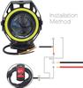 U7 125W LED Motorrad Angel Eyes Scheinwerfer Tagfahrlicht Spotlights Zusätzliche Helle LED Fahrradlampe Auto Arbeit Nebelscheinwerfer