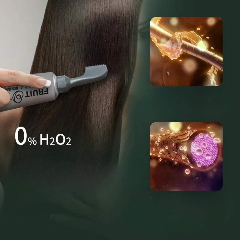 1 Pz Crema Tinta per Capelli Non Necessita di Preparazione, le Piante Possono Coprire i Capelli Bianchi, Pettine Tinta Fruttata, Tinta per Capelli Nera Monodose