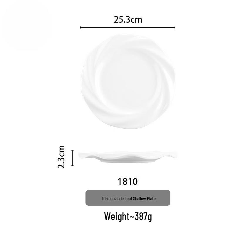 Handon 10-inch White Melamine Buffet Plate
