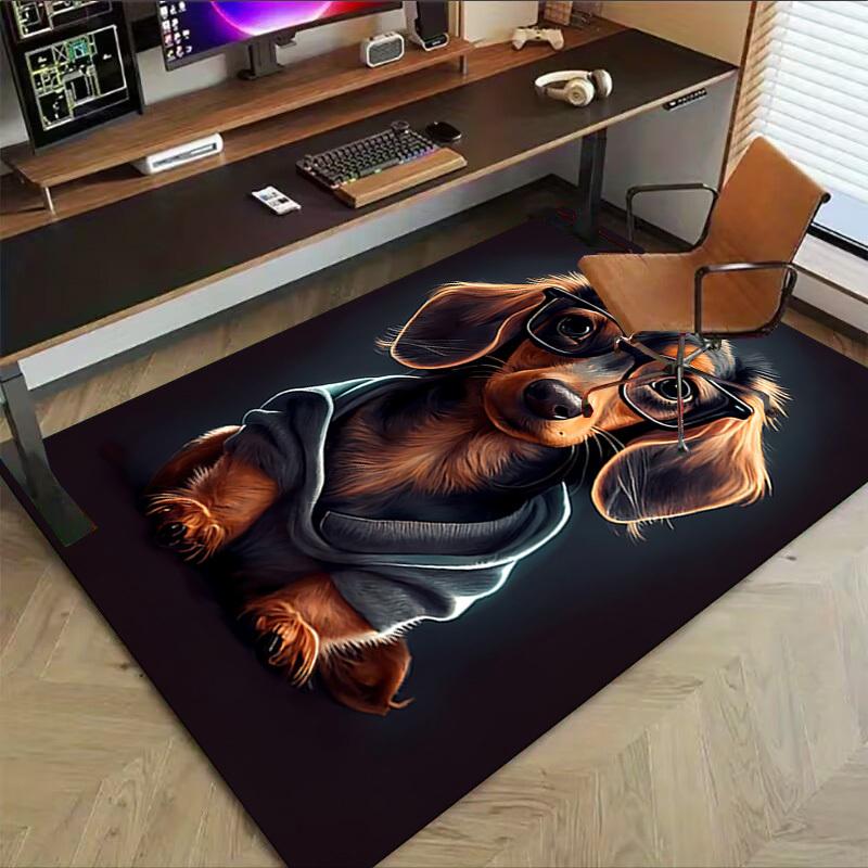 1PC Dog Glasses Extra Large Non Slip Floor carpet, Office, family, bedroom, Studio Large Area Rug Indoor Rugs