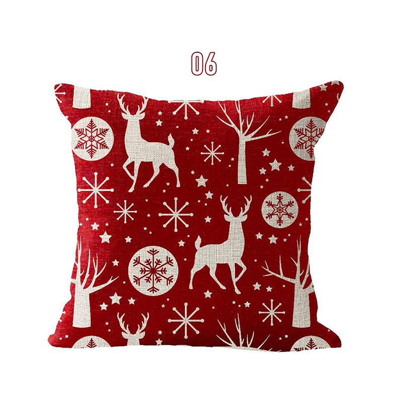 Elk Snowflake Red Xmas Pillow Cover for Living Room Glitter Sequins Cushion Cover Christmas Decoration Sofa Throw Pillow Case