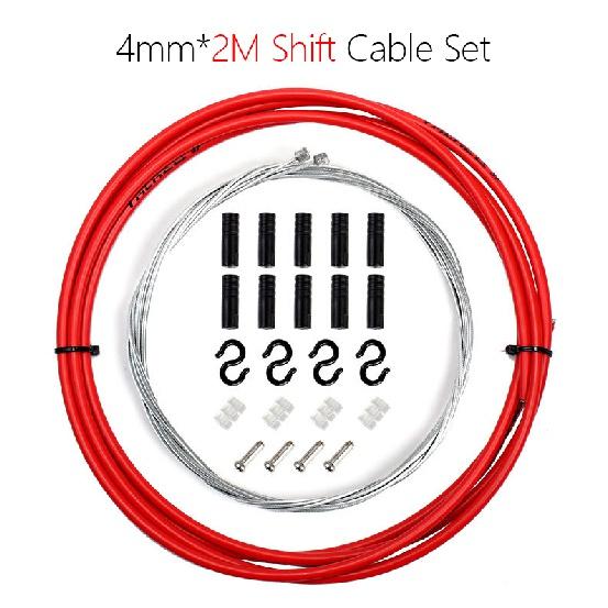 

Trlreq 2/2,5 м провод для велосипедных переключателей, тормозной трос переключателя передач, 4 мм/5 мм, комплект переключателей и тормозных тросов для шоссейного велосипеда, корпус велосипеда Shift Red 4mm
