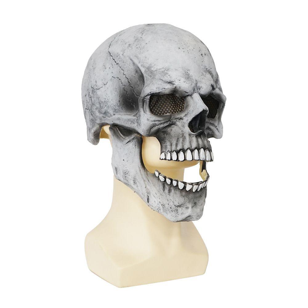 Movable Mask Halloween Jaw Full Head Skull Mask Horror Scary Cosplay Mask
