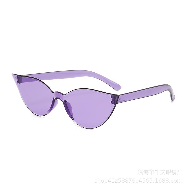 Fashion Cat Eye Sunglasses Candy Color Ultra Y2K Future Individualized Sun Shade Eyeglasses Anti UV400 Driving Shades Female