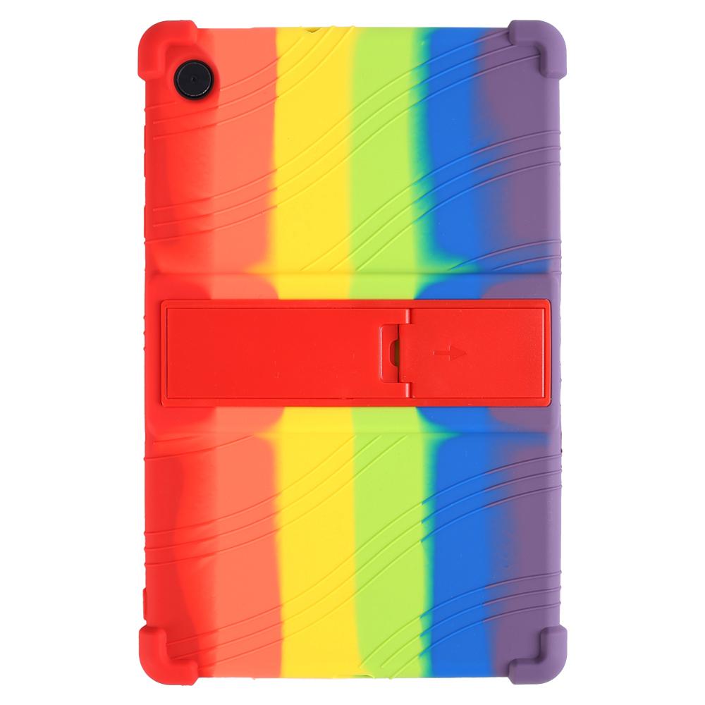 

For Samsung Galaxy Tab A8 10.5 (2021)/A8 10.5 (2022) Four-corner Airbags Soft Silicone Protective Tablet Case Cover with Foldable Kickstand Multi-color