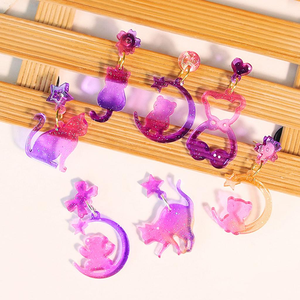 Christmas Series Silicone Earring Molds Homemade Earring Creation with Christmas Designs Silicone Molds for Crafting